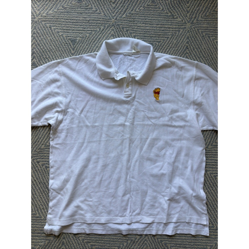 Disney Winnie the Pooh Embroidered Logo Polo - White - XXL - Picture 2 of 4